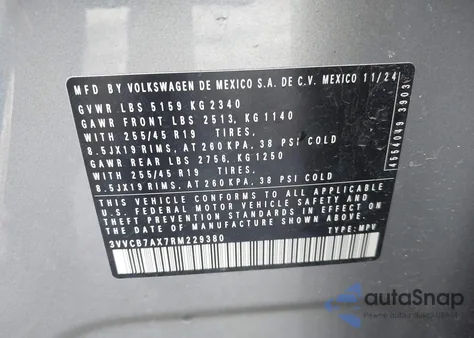 2024 Volkswagen Tiguan 2.0T Se R-Line Black z USA, uszkodzony, nr VIN 3VVCB7AX7RM229380